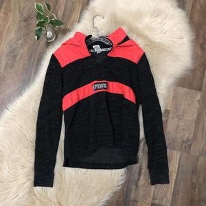 Victoria's Secret PINK Size Small Pink Gray Heather Sweatshirt Hoodie